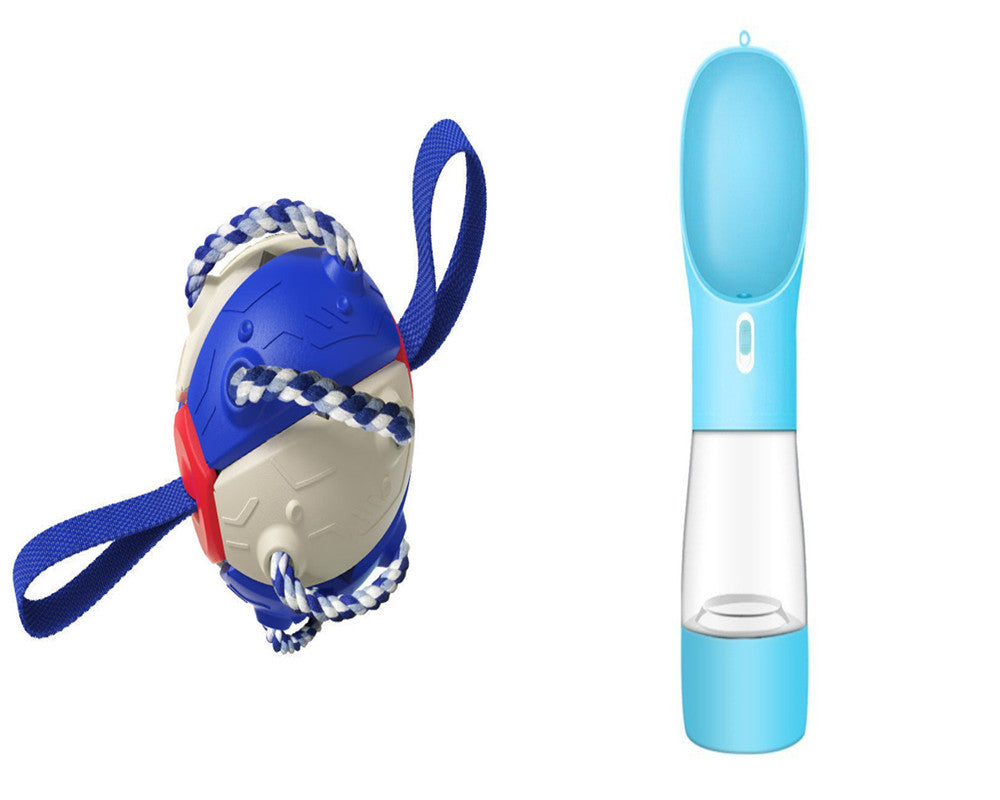 JMT-491914 Interactive Dog Football Soccer Ball - Multifunctional Training and Teething Toy, Durable Outdoor Play for Pets