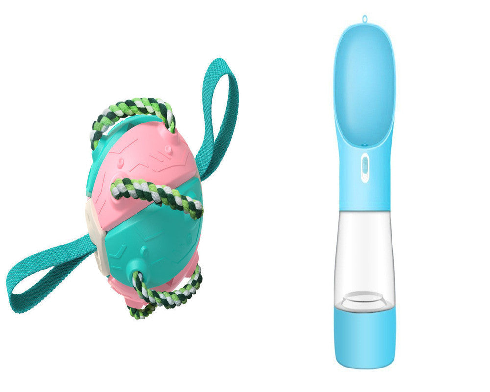 JMT-491914 Interactive Dog Football Soccer Ball - Multifunctional Training and Teething Toy, Durable Outdoor Play for Pets