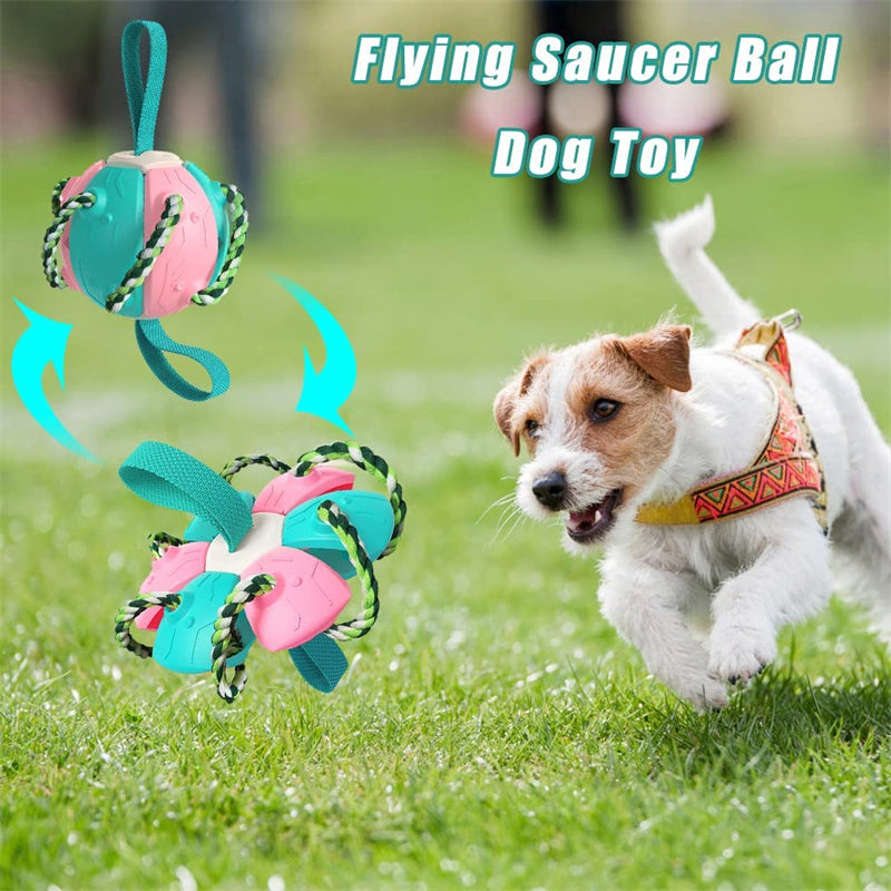 JMT-491914 Interactive Dog Football Soccer Ball - Multifunctional Training and Teething Toy, Durable Outdoor Play for Pets