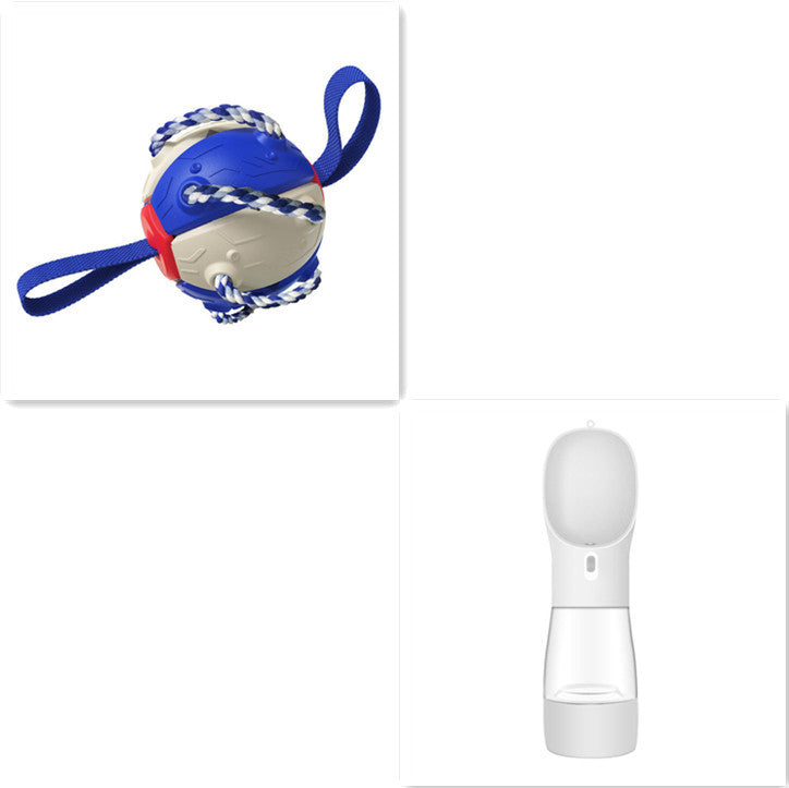 JMT-491914 Interactive Dog Football Soccer Ball - Multifunctional Training and Teething Toy, Durable Outdoor Play for Pets