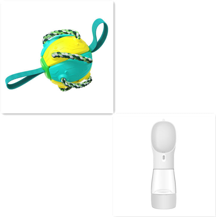 JMT-491914 Interactive Dog Football Soccer Ball - Multifunctional Training and Teething Toy, Durable Outdoor Play for Pets