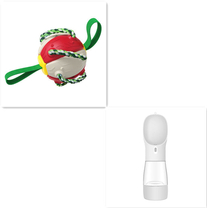 JMT-491914 Interactive Dog Football Soccer Ball - Multifunctional Training and Teething Toy, Durable Outdoor Play for Pets