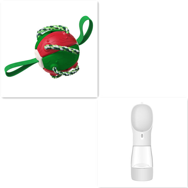 JMT-491914 Interactive Dog Football Soccer Ball - Multifunctional Training and Teething Toy, Durable Outdoor Play for Pets