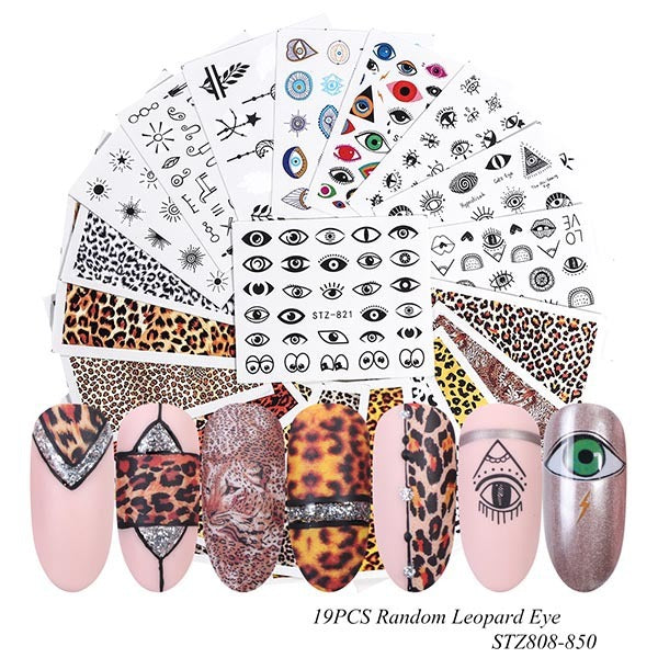 JMT-491914 Lace Flower Nail Art Sticker Set - 18 to 68 Pieces in Colorful Designs