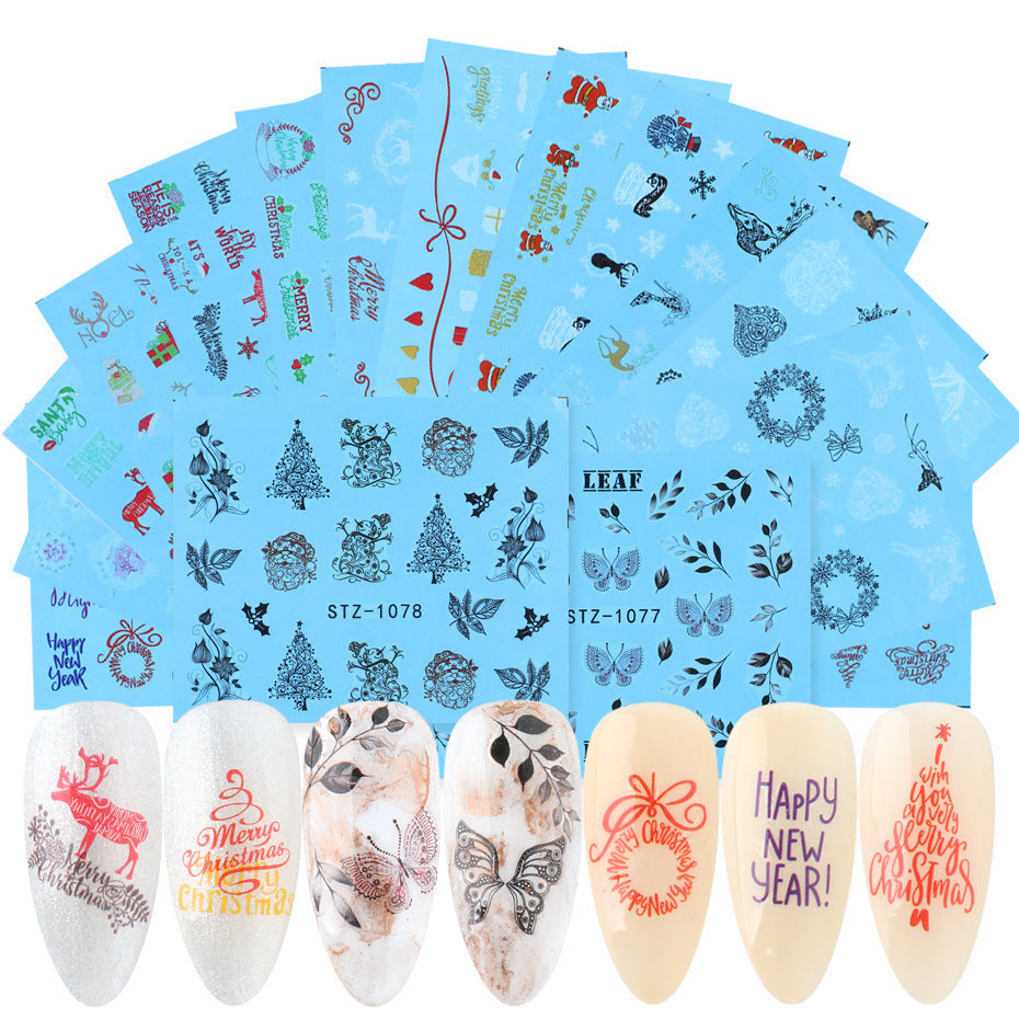JMT-491914 Lace Flower Nail Art Sticker Set - 18 to 68 Pieces in Colorful Designs