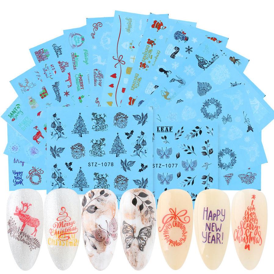 JMT-491914 Lace Flower Nail Art Sticker Set - 18 to 68 Pieces in Colorful Designs