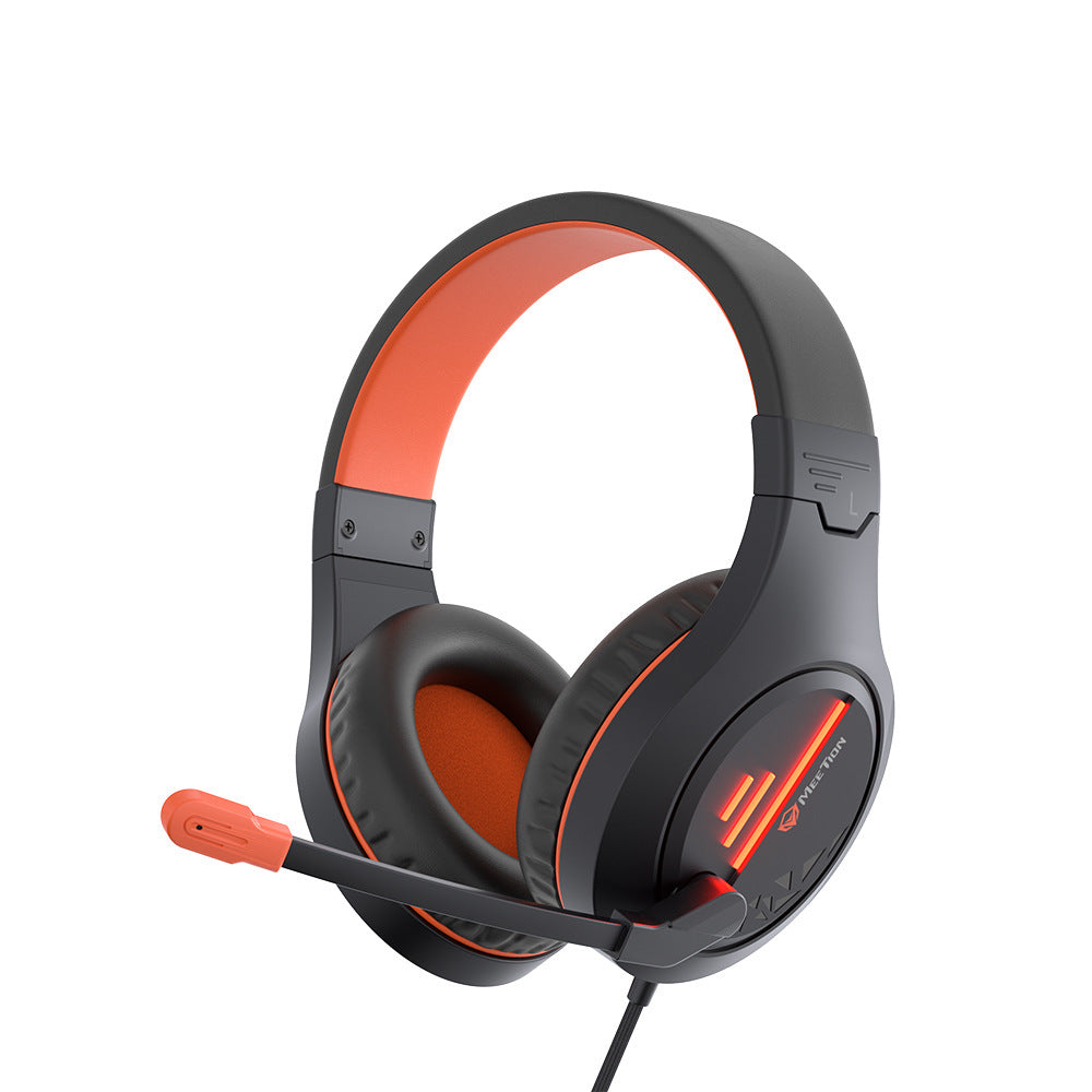 JMT-492106 Lightweight Wired Backlit Stereo Gaming Headset with Adjustable Headband and Noise Reduction Microphone