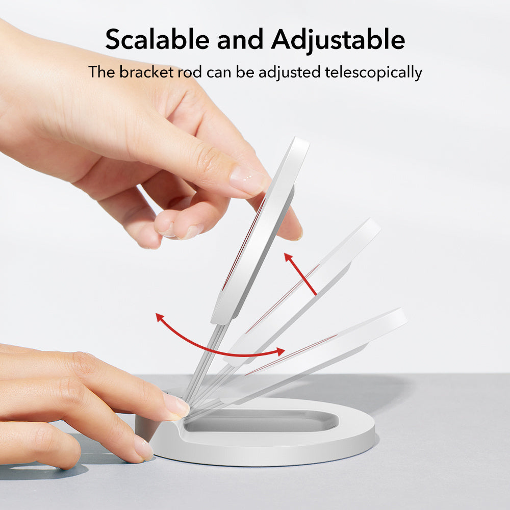 JMT-492298 Foldable 15W Wireless Charger Stand for Apple Devices - Fast Charging, Adjustable Angle