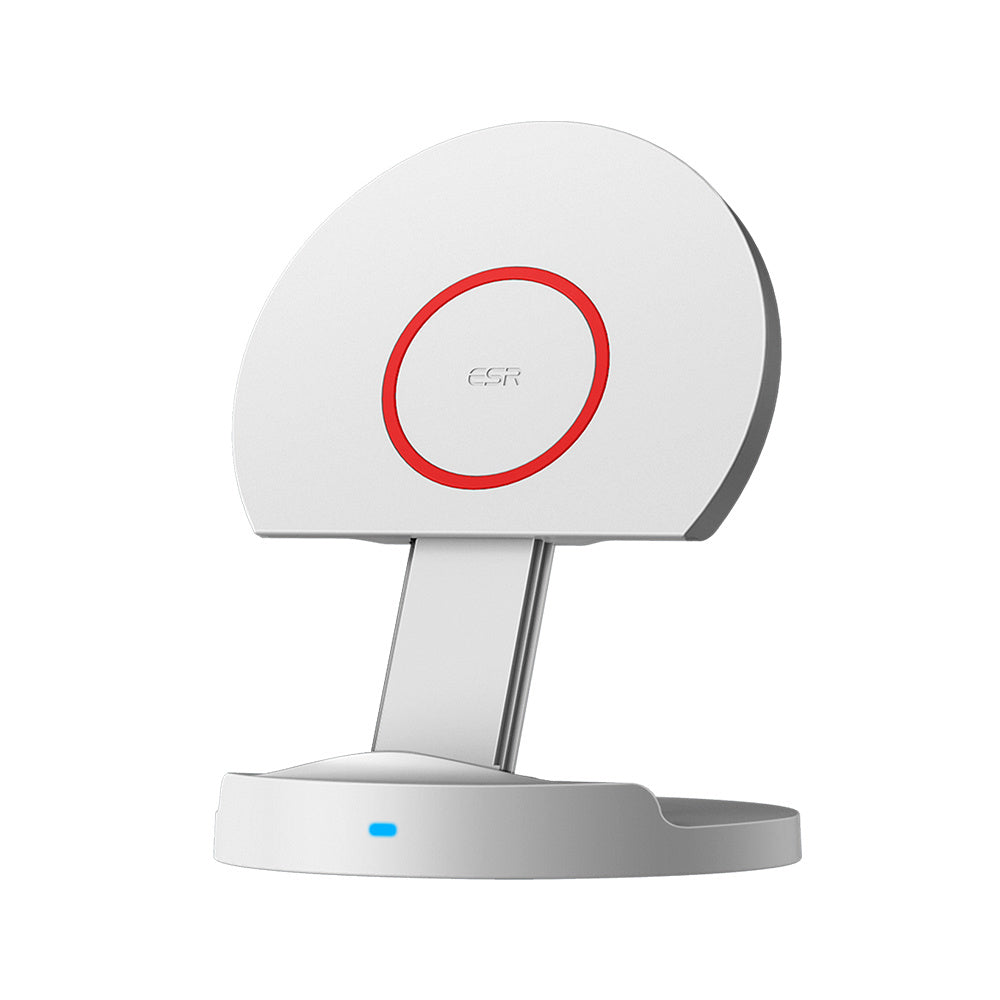 JMT-492298 Foldable 15W Wireless Charger Stand for Apple Devices - Fast Charging, Adjustable Angle