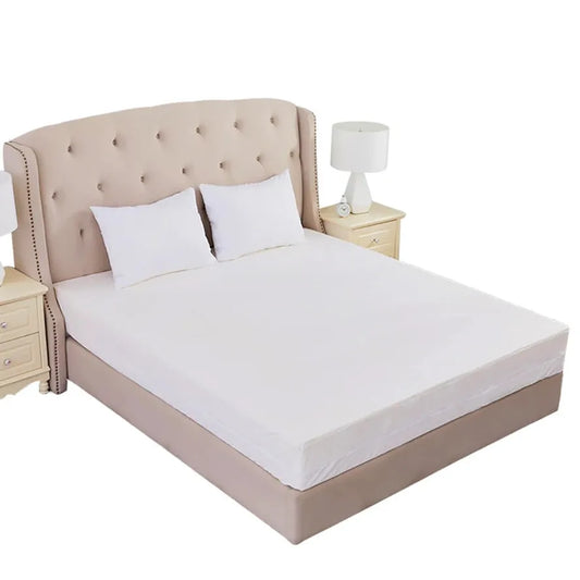 JMT-492682 Quilted Zippered Waterproof Mattress Protector Cover - Breathable Jacquard Fabric, 200TC