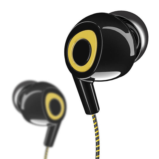 JMT-492746 In-Ear Wired Headphones with 3.5mm Straight Plug, Available in Black Gold and Black Red