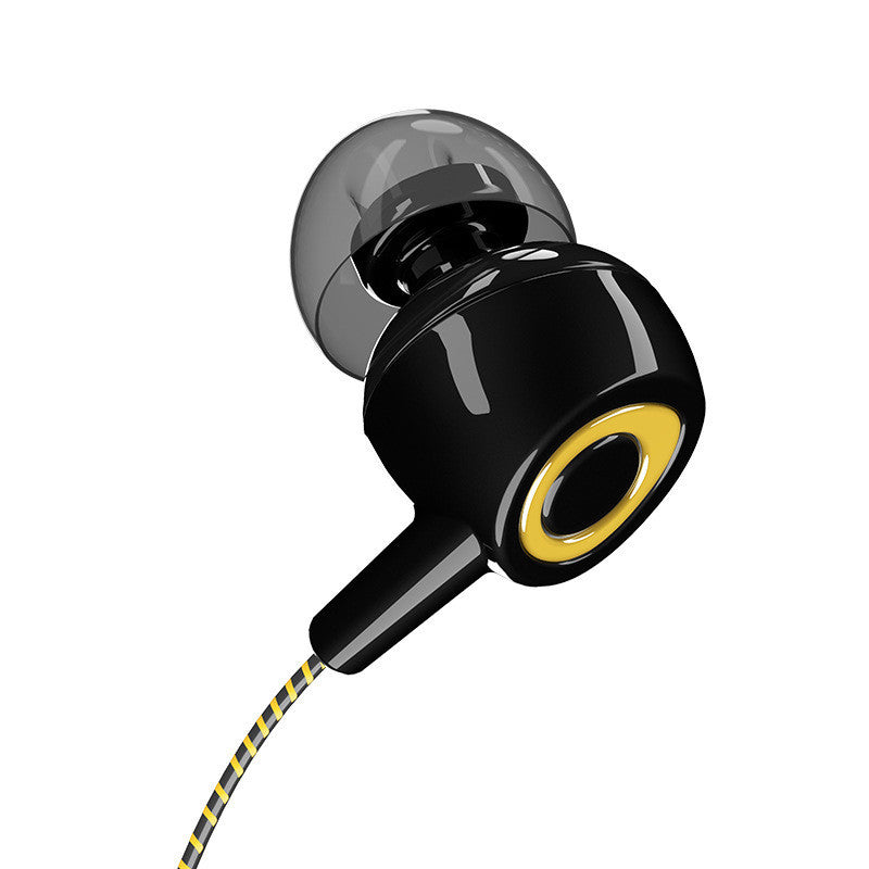 JMT-492746 In-Ear Wired Headphones with 3.5mm Straight Plug, Available in Black Gold and Black Red