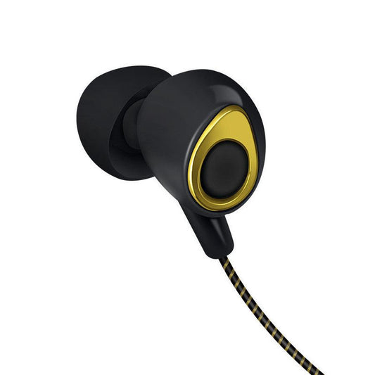 JMT-492746 In-Ear Wired Headphones with 3.5mm Straight Plug, Available in Black Gold and Black Red