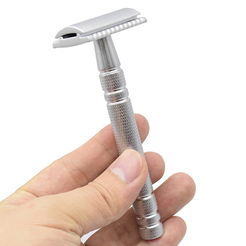 JMT-492746 Metal Base Double-Sided Manual Razor for Men - U-437 Model