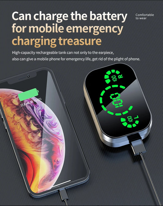 JMT-492938 Wireless Stereo Earbuds with Charging Case and Built-in Mic