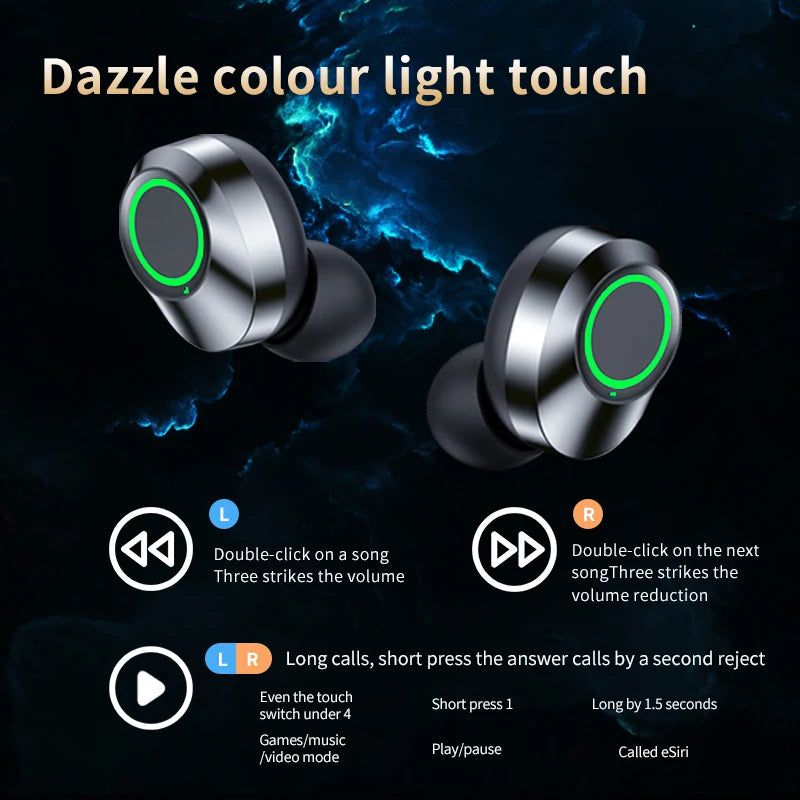 JMT-492938 Wireless Stereo Earbuds with Charging Case and Built-in Mic