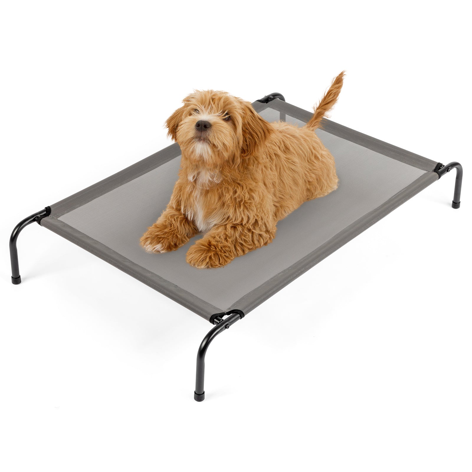 JMT-493066 Elevated Dog Bed with Breathable Textilene Fabric for Comfort and Joint Support