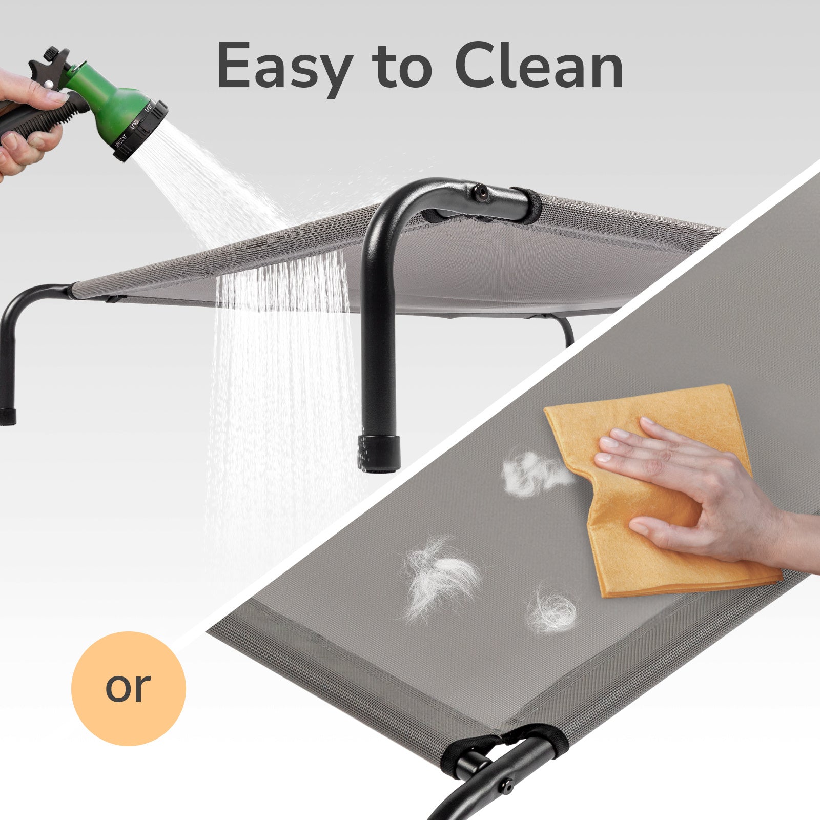 JMT-493066 Elevated Dog Bed with Breathable Textilene Fabric for Comfort and Joint Support