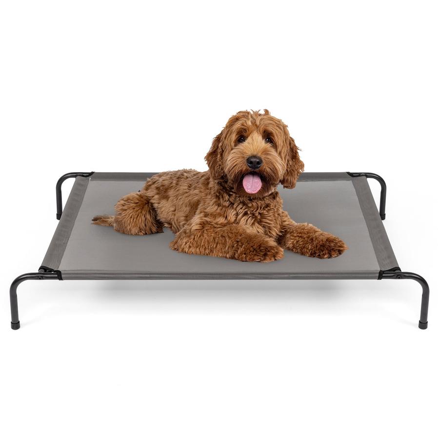 JMT-493066 Elevated Dog Bed with Breathable Textilene Fabric for Comfort and Joint Support