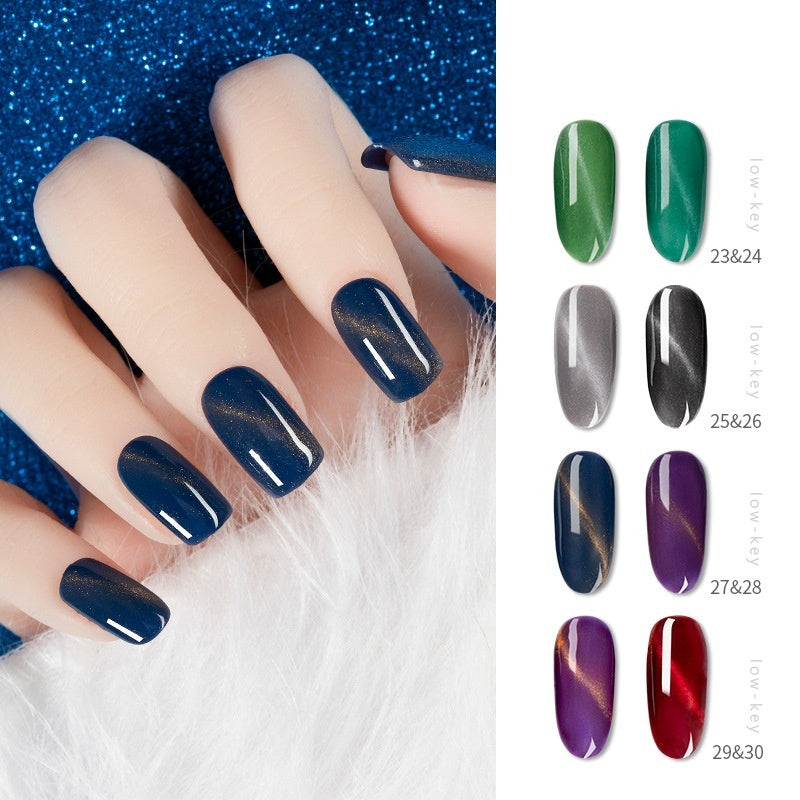 JMT-493066 Rainbow Cat Eye Nail Polish Gel - 30 Vibrant Colors, 12ml, Smudge Resistant