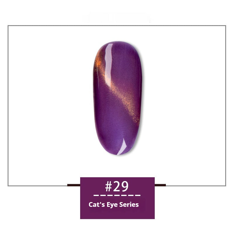 JMT-493066 Rainbow Cat Eye Nail Polish Gel - 30 Vibrant Colors, 12ml, Smudge Resistant