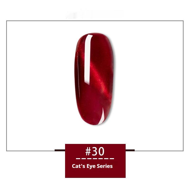 JMT-493066 Rainbow Cat Eye Nail Polish Gel - 30 Vibrant Colors, 12ml, Smudge Resistant