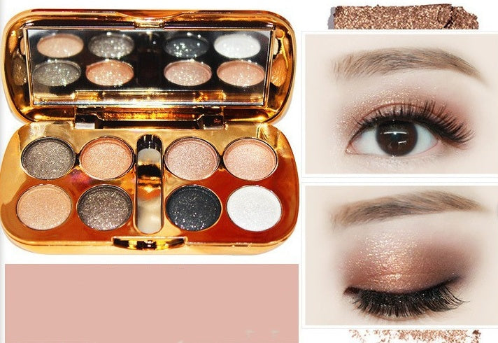 JMT-493194 LED Bear Bear 8-Color Pearly and Matte Eyeshadow Palette - 10g