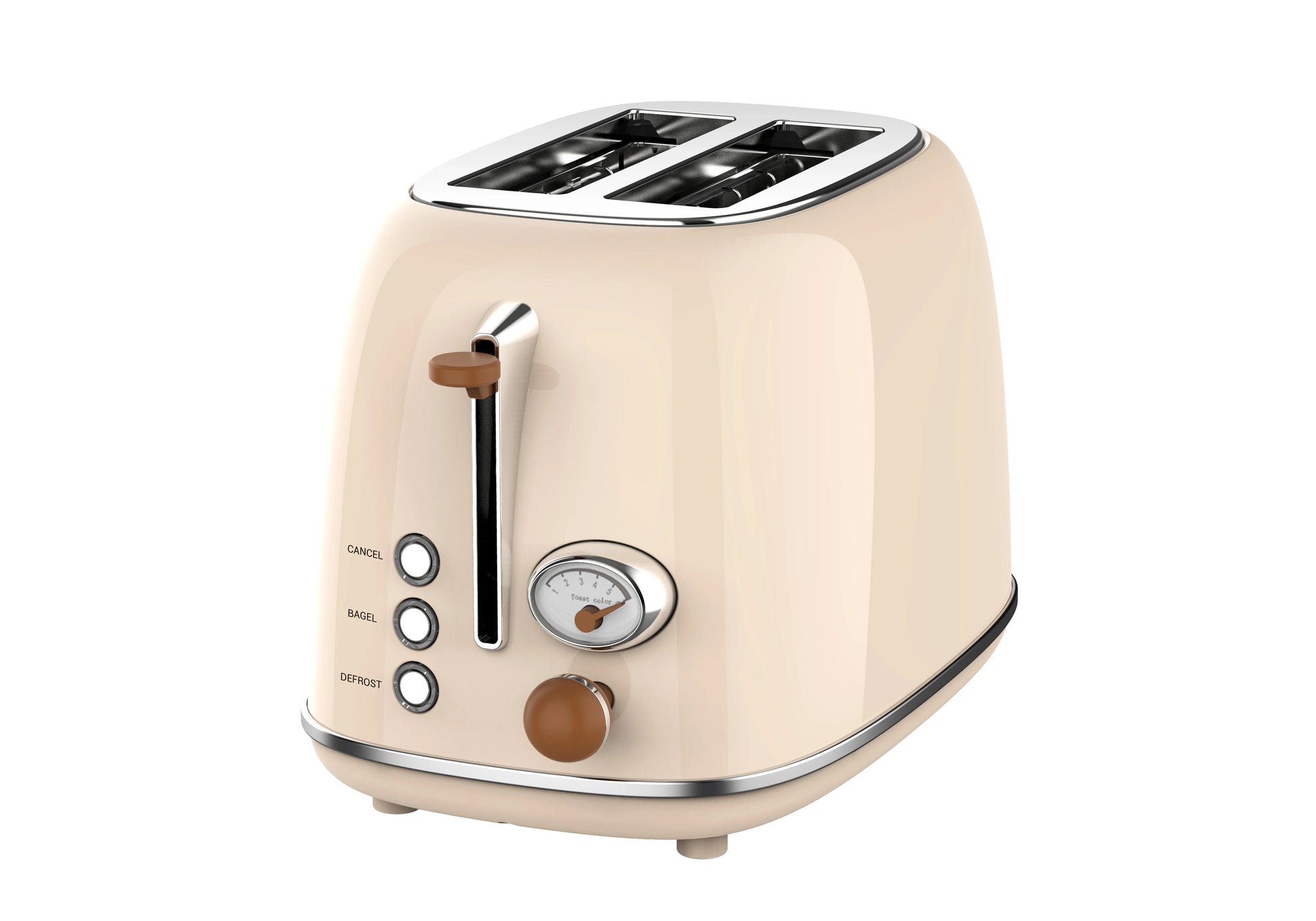JMT-493578 Retro 2-Slice Stainless Steel Electric Pop-Up Toaster with Grill Function