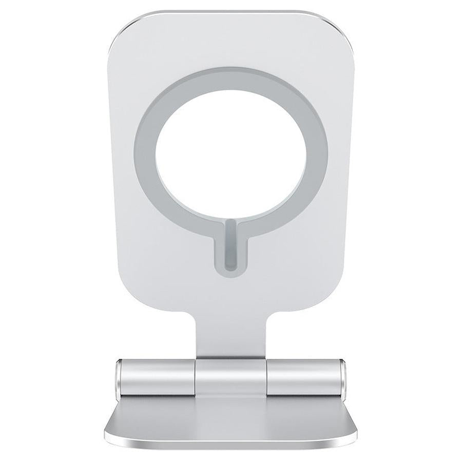 JMT-493770 Foldable Aluminium Alloy Phone Stand with Magnetic Wireless Fast Charging for iPhone 12 Mini/12 Pro Max