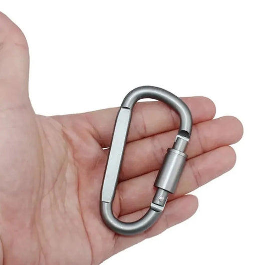 JMT-493962 Heavy Duty Aluminum Alloy Carabiner Clip Snap Hook - 80x42x7mm - Ideal for Camping and Outdoor Activities