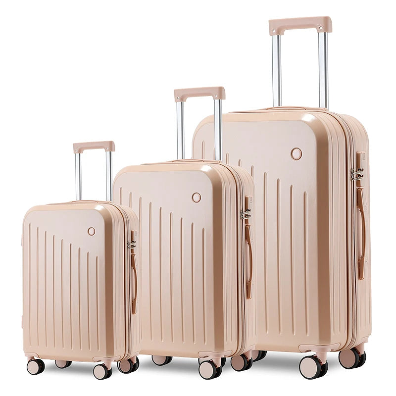 JMT-493962 Lightweight 3-Piece Luggage Set with Wheels - Soft Carry-On Suitcase for Travel