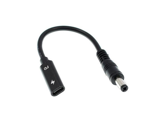 JMT-494090 15CM Type-C Female to 5.5x2.1mm DC Power Supply Cable Connector
