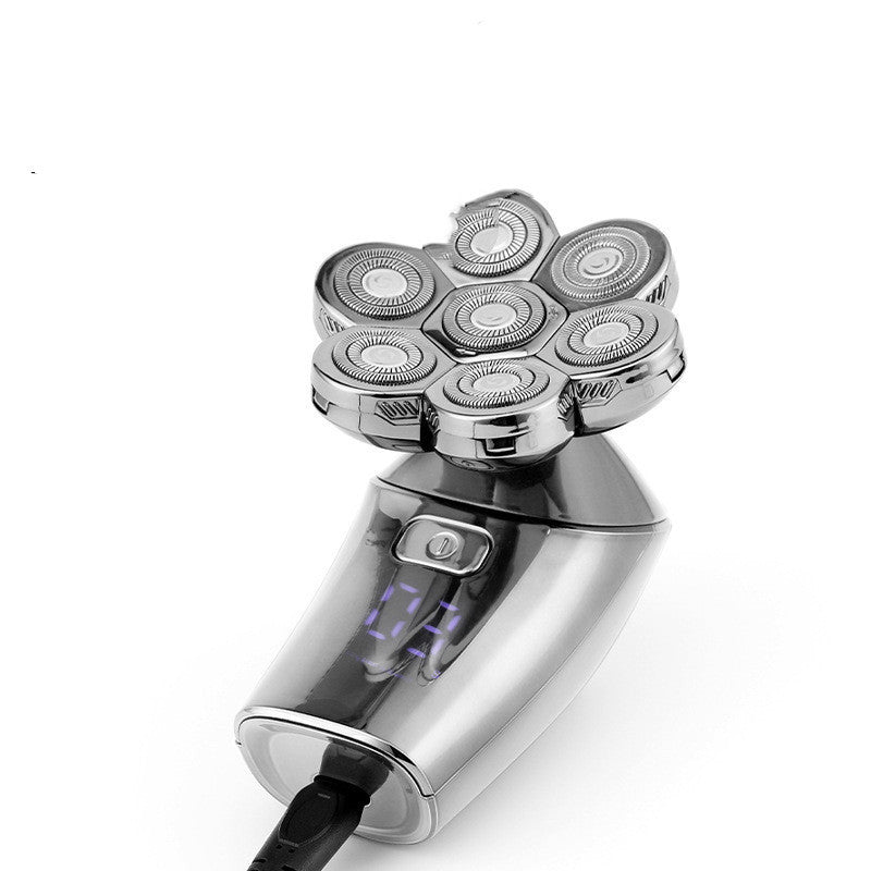 JMT-494154 Men's 5-in-1 Electric Razor with LED Display and 4 Shaving Heads, Washable Whole Body Grooming Tool