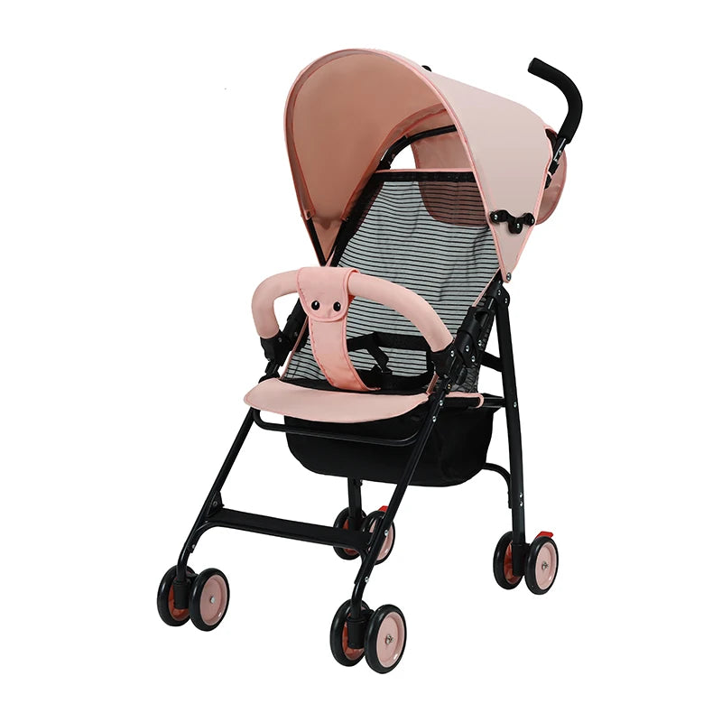 JMT-494346 Portable 2-in-1 Lightweight Baby Stroller with Cotton Fabric and Easy-Folding Design