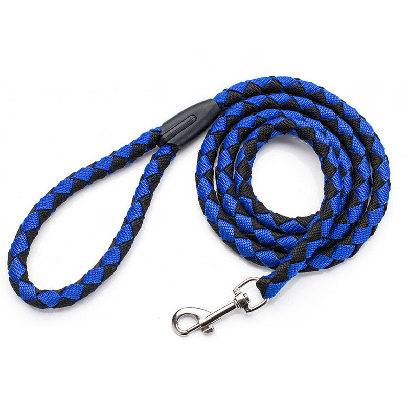 JMT-494410 Durable Non-Retractable Nylon Braided Dog Leash - Adjustable Length in Multiple Colors