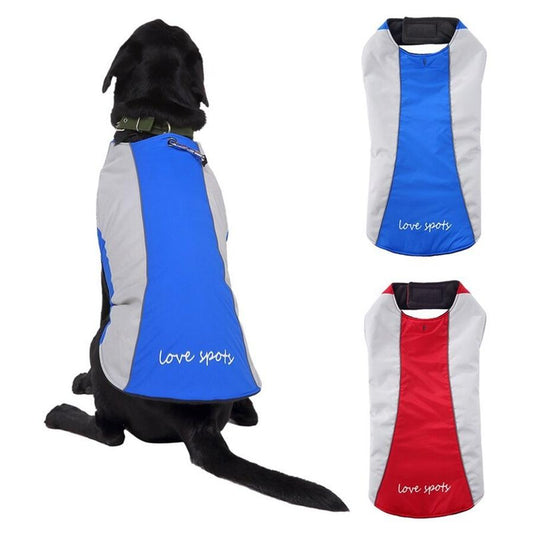 JMT-494538 Reflective Winter Coat for Large Dogs - Polyester Fabric, Various Sizes Available