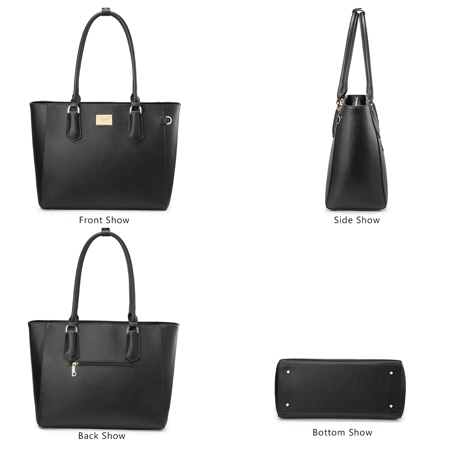 JMT-494730 Large 15.6 Inch Laptop Tote Bag for Women - Stylish Shoulder Handbag