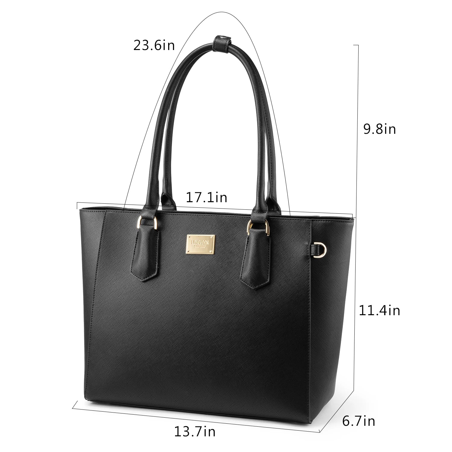 JMT-494730 Large 15.6 Inch Laptop Tote Bag for Women - Stylish Shoulder Handbag