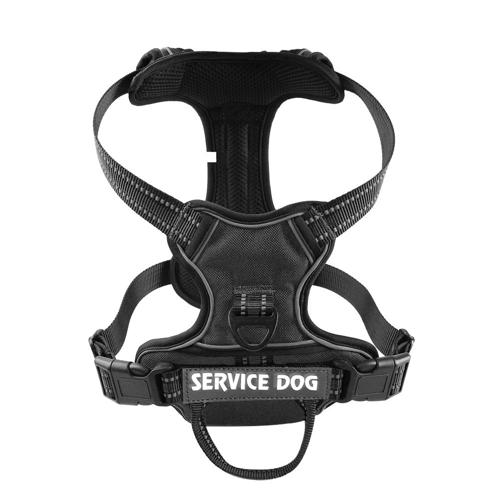 JMT-495242 Personalized Oxford Cloth Nylon Dog Chest Strap - Adjustable Fit in Blue, Black, Green