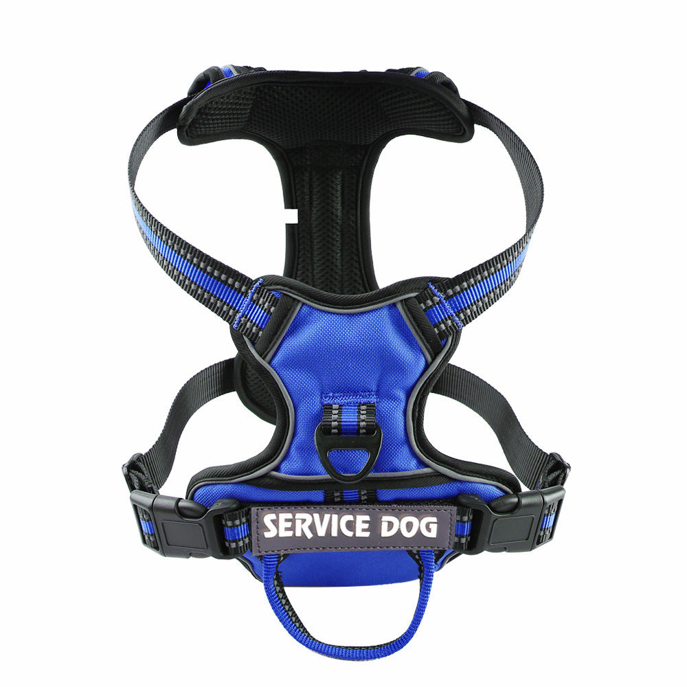 JMT-495242 Personalized Oxford Cloth Nylon Dog Chest Strap - Adjustable Fit in Blue, Black, Green