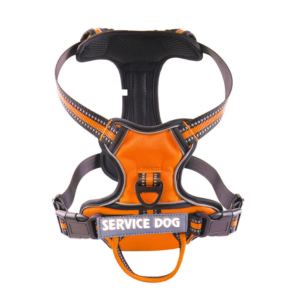 JMT-495242 Personalized Oxford Cloth Nylon Dog Chest Strap - Adjustable Fit in Blue, Black, Green