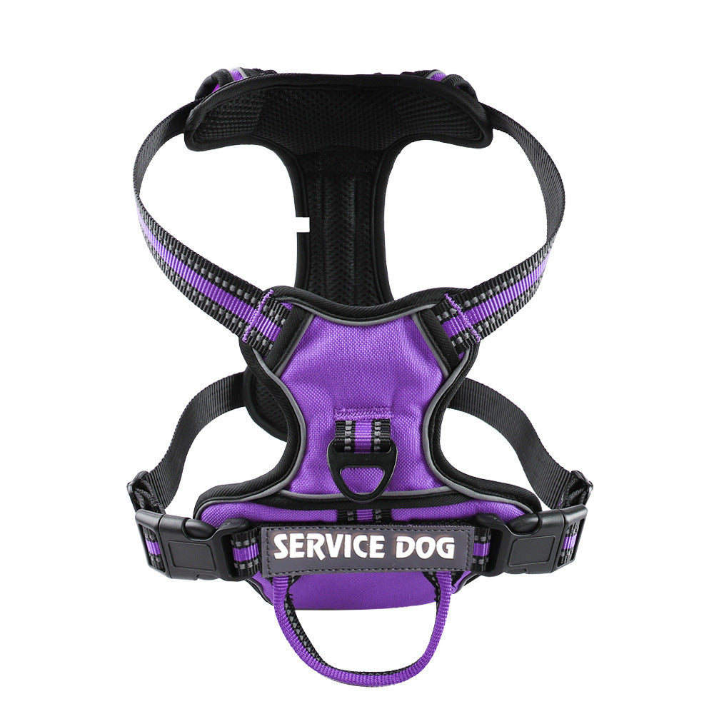 JMT-495242 Personalized Oxford Cloth Nylon Dog Chest Strap - Adjustable Fit in Blue, Black, Green