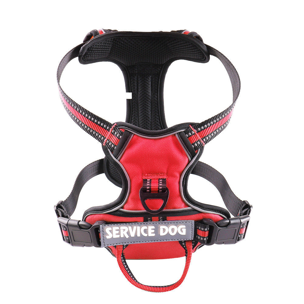 JMT-495242 Personalized Oxford Cloth Nylon Dog Chest Strap - Adjustable Fit in Blue, Black, Green