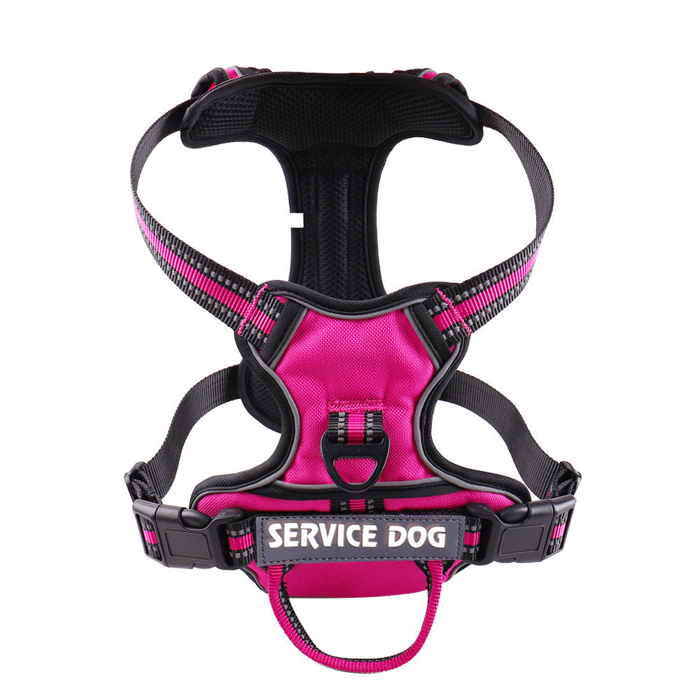 JMT-495242 Personalized Oxford Cloth Nylon Dog Chest Strap - Adjustable Fit in Blue, Black, Green