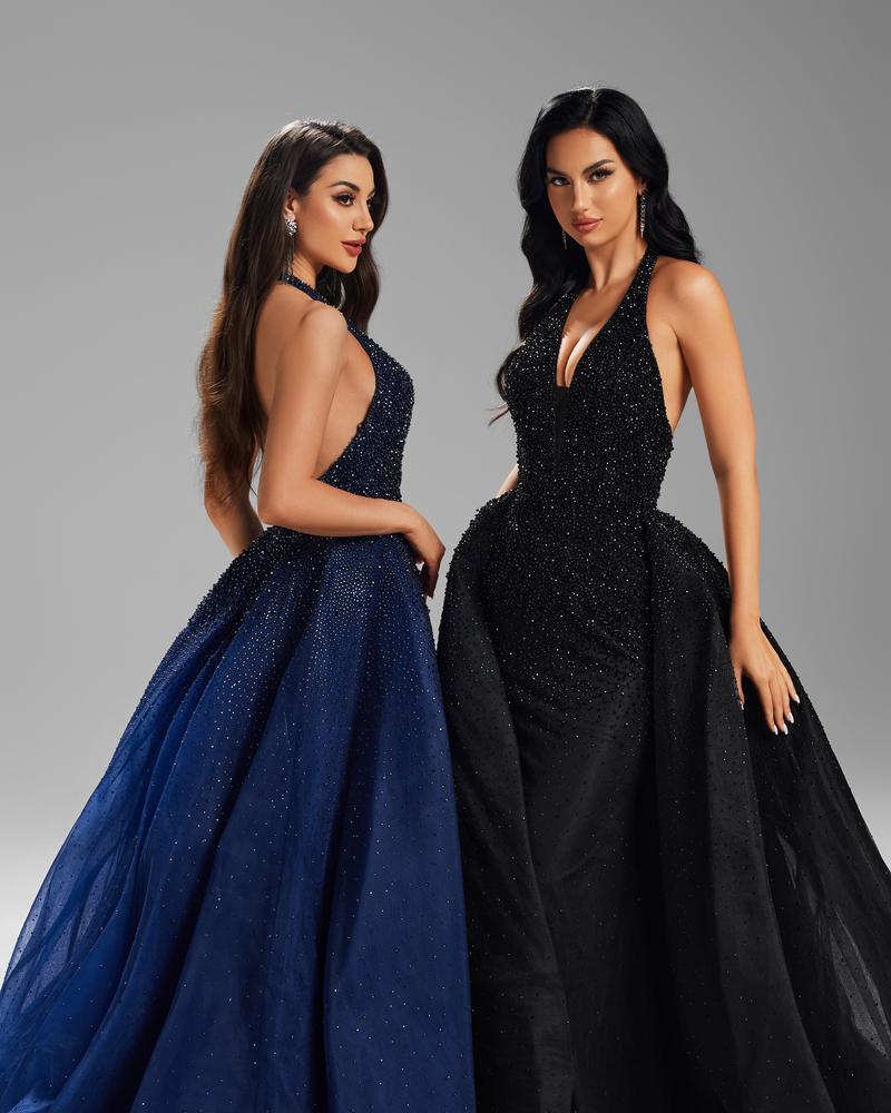 JMT-495306 Elegant Black Evening Dress for Women - Timeless Design, Classic Style