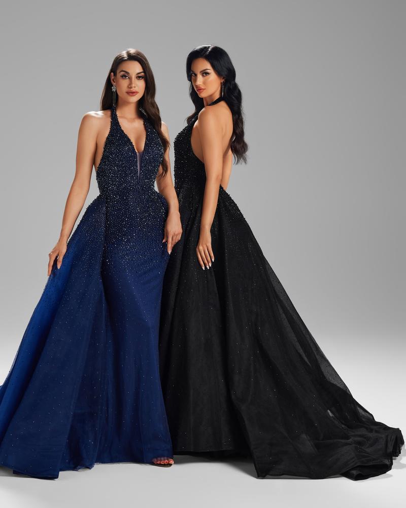 JMT-495306 Elegant Black Evening Dress for Women - Timeless Design, Classic Style