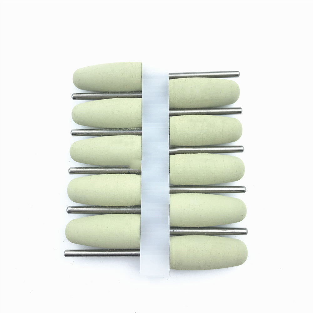 JMT-495370 Silicone Grinding Heads Set with Diamond Powder for Dental Polishing and Grinding - 10 Pieces