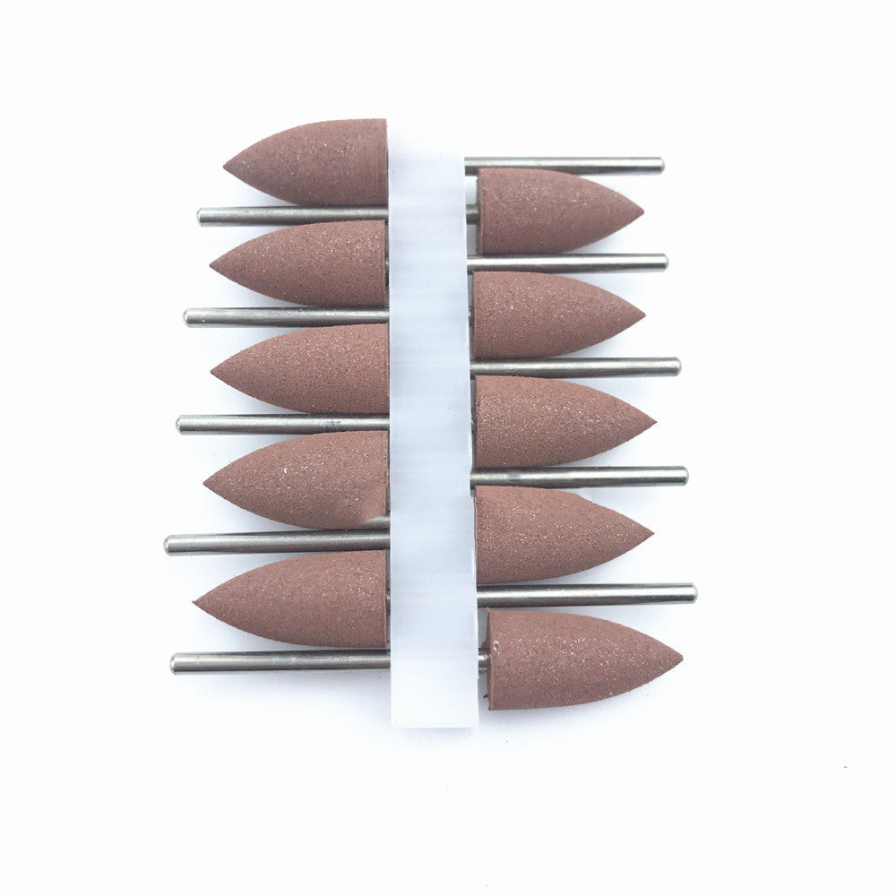 JMT-495370 Silicone Grinding Heads Set with Diamond Powder for Dental Polishing and Grinding - 10 Pieces