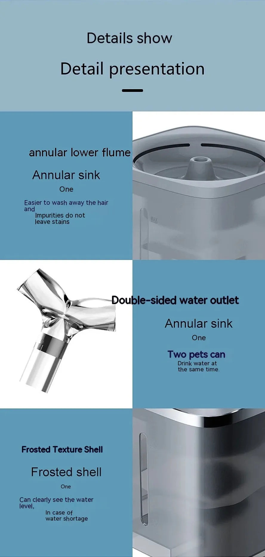 JMT-495434 Automated 2L Cat and Dog Water Dispenser with Quiet Operation and Sensor Function