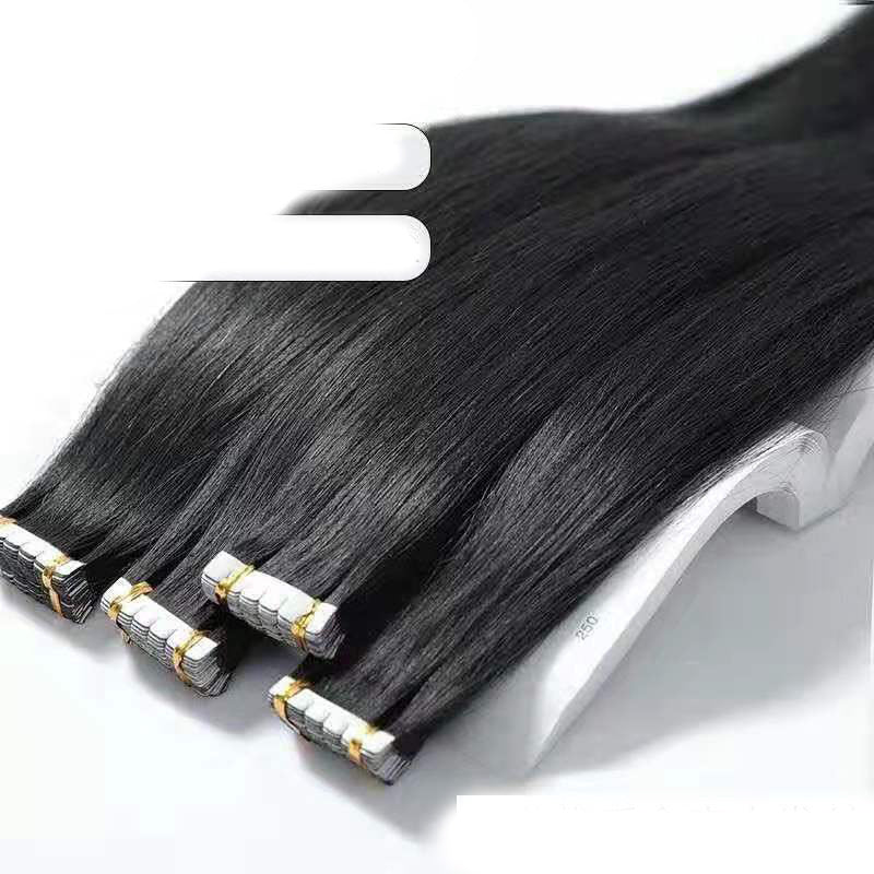 JMT-495754 Natural Black Straight Hair Wig - 30CM Real Human Hair, Iron-Friendly, Natural Scales